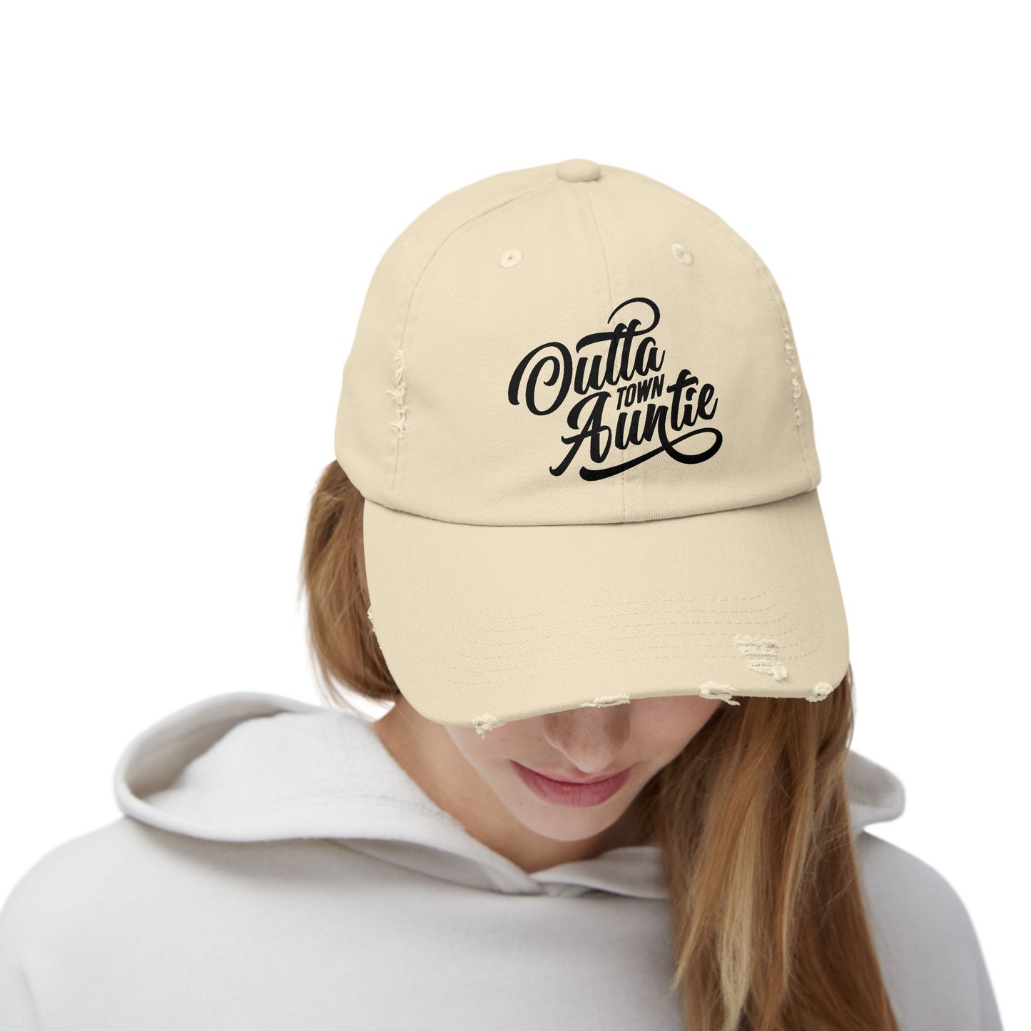 Unisex Distressed Cap | Outta Town Auntie