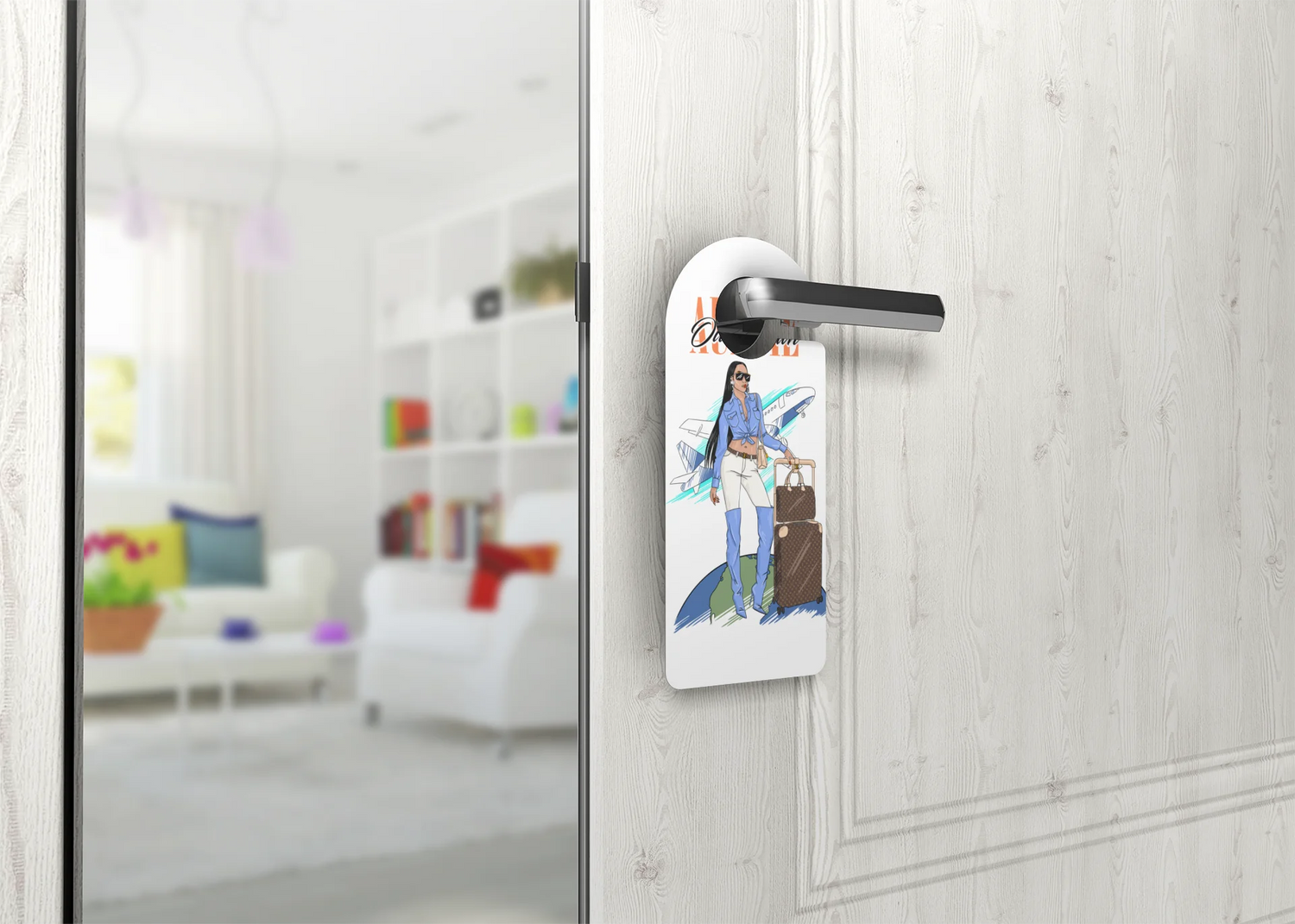 mockup-of-a-door-hanger-placed-on-a-mid-open-door